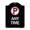 Signmission Anytime No Parking Symbol Heavy-Gauge Aluminum Architectural Sign, 24" x 18", BW-1824-24342 A-DES-BW-1824-24342 - alternate 1